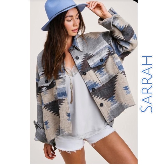 Sarrah Jackets & Blazers - Last 1  L then sold out New Bohemian Aztec Southwest Sedona High Low Jacket